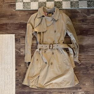 Vintage Rugby Ralph Lauren Beige Trench Coat